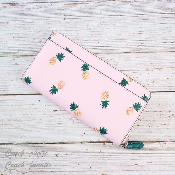 NWT Kate Spade Marlee Pineapple Printed Large Continental Wallet in Pink Multi - Picture 4 of 8